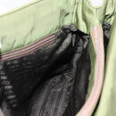 PRADA Chain Shoulder Bag Nylon Green Silver Auth 203138-19