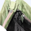 PRADA Chain Shoulder Bag Nylon Green Silver Auth 203138-20