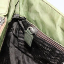 PRADA Chain Shoulder Bag Nylon Green Silver Auth 203138-21