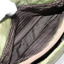 PRADA Chain Shoulder Bag Nylon Green Silver Auth 203138-25