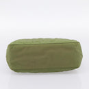 PRADA Chain Shoulder Bag Nylon Green Silver Auth 203138-5