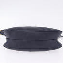 PRADA Shoulder Bag Leather Navy Gold Auth 203139V-6