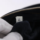 PRADA Shoulder Bag Leather Navy Gold Auth 203139V-9
