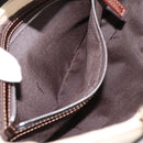 FENDI Zucca Canvas Mamma Baguette Shoulder Bag Beige Silver Auth 203140V-21