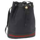 GUCCI Micro GG Supreme Web Sherry Line Bag PVC Black 001 116 0933 Auth 203142-1