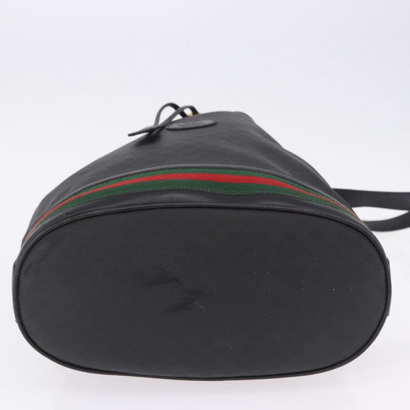 GUCCI Micro GG Supreme Web Sherry Line Bag PVC Black 001 116 0933 Auth 203142