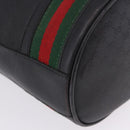 GUCCI Micro GG Supreme Web Sherry Line Bag PVC Black 001 116 0933 Auth 203142-12