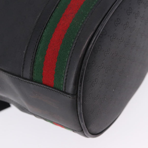 GUCCI Micro GG Supreme Web Sherry Line Bag PVC Black 001 116 0933 Auth 203142
