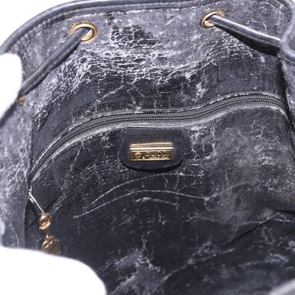 GUCCI Micro GG Supreme Web Sherry Line Bag PVC Black 001 116 0933 Auth 203142
