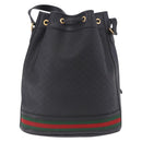 GUCCI Micro GG Supreme Web Sherry Line Bag PVC Black 001 116 0933 Auth 203142-3