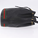GUCCI Micro GG Supreme Web Sherry Line Bag PVC Black 001 116 0933 Auth 203142-4