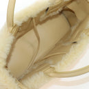 BOTTEGA VENETA Hand Bag Wool Beige Auth 203144M-9