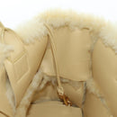 BOTTEGA VENETA Hand Bag Wool Beige Auth 203144M-24