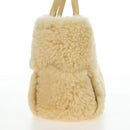 BOTTEGA VENETA Hand Bag Wool Beige Auth 203144M-4