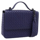 BOTTEGA VENETA INTRECCIATO Hand Bag Leather 2way Navy Auth 203145SAV-1
