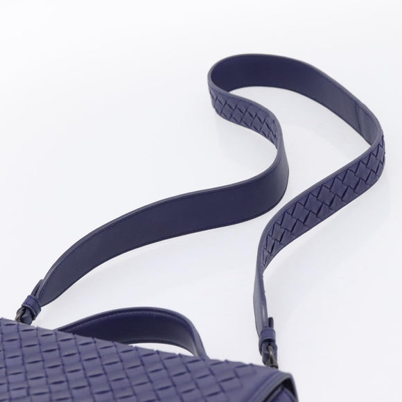 BOTTEGA VENETA INTRECCIATO Hand Bag Leather 2way Navy Auth 203145SAV