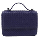 BOTTEGA VENETA INTRECCIATO Hand Bag Leather 2way Navy Auth 203145SAV-13