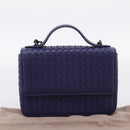 BOTTEGA VENETA INTRECCIATO Hand Bag Leather 2way Navy Auth 203145SAV-12