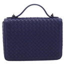BOTTEGA VENETA INTRECCIATO Hand Bag Leather 2way Navy Auth 203145SAV-2