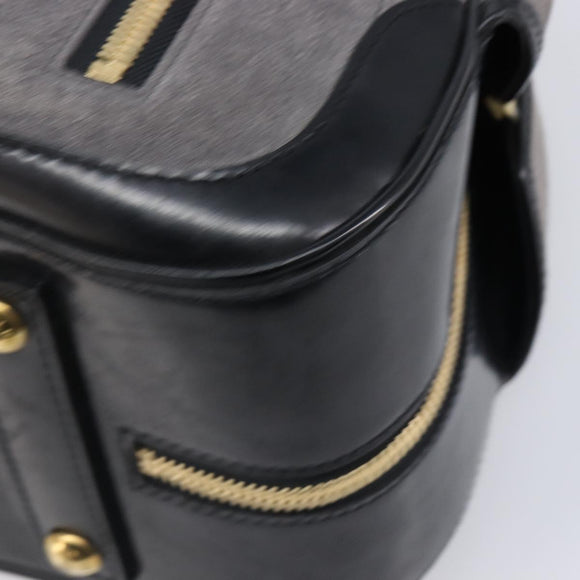 LOUIS VUITTON Stamp Bag PM Hand Bag Suede Gray Gold M95237 LV Auth 203148V