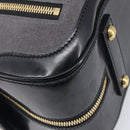 LOUIS VUITTON Stamp Bag PM Hand Bag Suede Gray Gold M95237 LV Auth 203148V-11