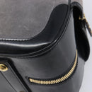 LOUIS VUITTON Stamp Bag PM Hand Bag Suede Gray Gold M95237 LV Auth 203148V-12