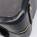 LOUIS VUITTON Stamp Bag PM Hand Bag Suede Gray Gold M95237 LV Auth 203148V-13