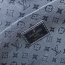 LOUIS VUITTON Stamp Bag PM Hand Bag Suede Gray Gold M95237 LV Auth 203148V-19