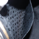 LOUIS VUITTON Stamp Bag PM Hand Bag Suede Gray Gold M95237 LV Auth 203148V-23