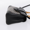 GOYARD Herringbone Saigon Hand Bag PVC 2way Black Silver Auth 203151SM-5