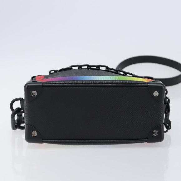 LOUIS VUITTON Taiga Rainbow Mini Soft Trunk Bag Black M30351 LV Auth 203152M