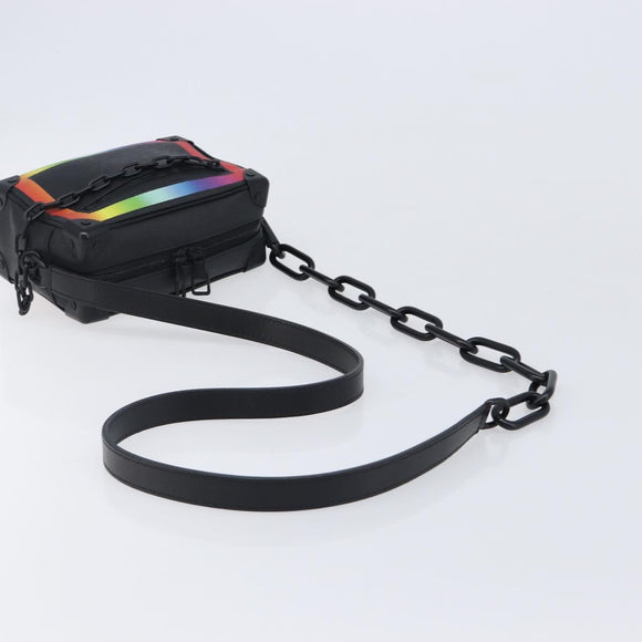 LOUIS VUITTON Taiga Rainbow Mini Soft Trunk Bag Black M30351 LV Auth 203152M