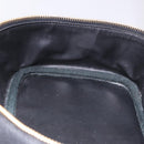 CHANEL Vanity Hand Bag Caviar Skin Black Gold CC Auth 203153V-21