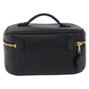 CHANEL Vanity Hand Bag Caviar Skin Black Gold CC Auth 203153V-2