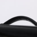 CHANEL Vanity Hand Bag Caviar Skin Black Gold CC Auth 203153V-8