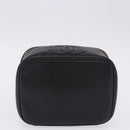 CHANEL Vanity Hand Bag Caviar Skin Black Gold CC Auth 203153V-5