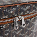 GOYARD Herringbone Vanity Muse Hand Bag PVC 2way Black Silver Auth 203159SM-17