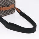 GOYARD Herringbone Vanity Muse Hand Bag PVC 2way Black Silver Auth 203159SM-9