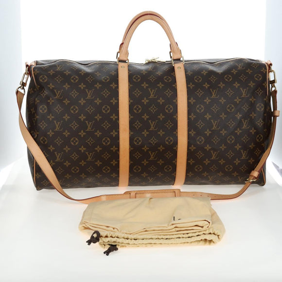 LOUIS VUITTON Monogram Keepall Bandouliere 60 Boston Bag M41412 LV Auth 203164V