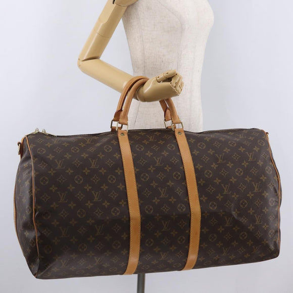 LOUIS VUITTON Monogram Keepall Bandouliere 60 Boston Bag M41412 LV Auth 203169