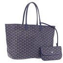 GOYARD Herringbone Saint Louis PM Tote Bag PVC Navy Auth 203171A-1