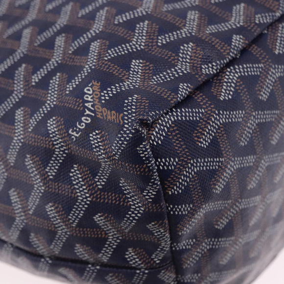 GOYARD Herringbone Saint Louis PM Tote Bag PVC Navy Auth 203171A