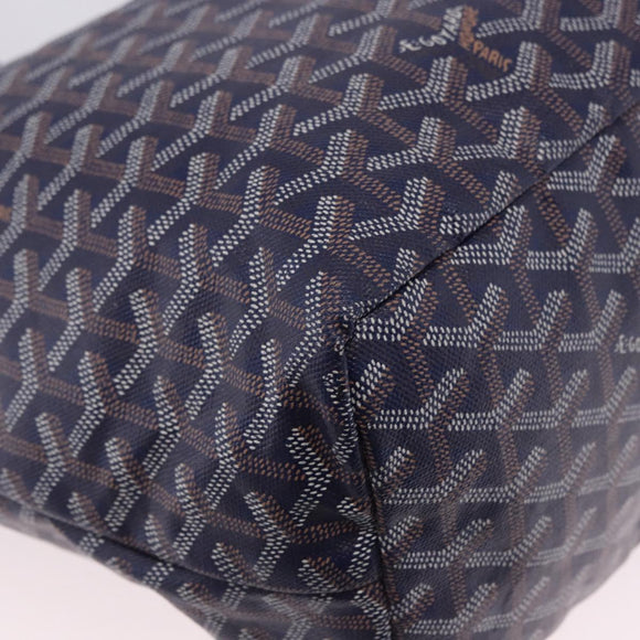 GOYARD Herringbone Saint Louis PM Tote Bag PVC Navy Auth 203171A