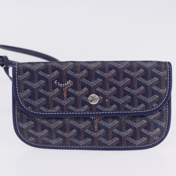 GOYARD Herringbone Saint Louis PM Tote Bag PVC Navy Auth 203171A