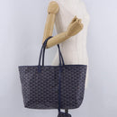 GOYARD Herringbone Saint Louis PM Tote Bag PVC Navy Auth 203171A-23