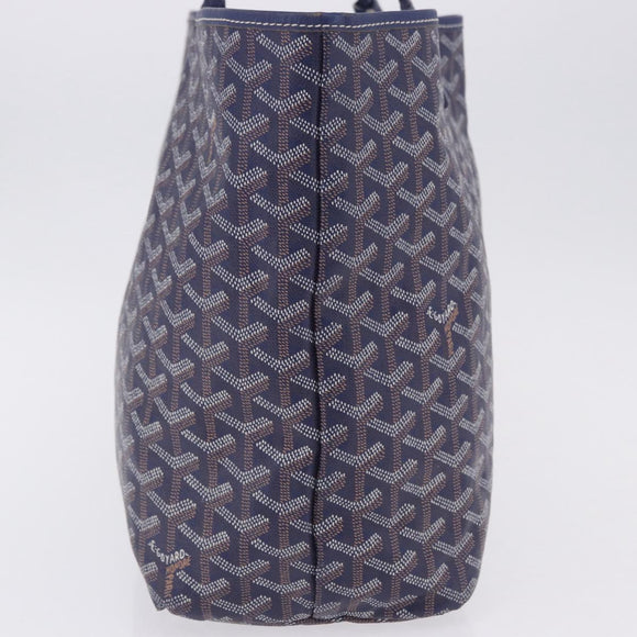 GOYARD Herringbone Saint Louis PM Tote Bag PVC Navy Auth 203171A