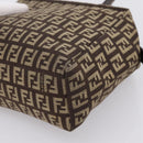 FENDI Zucchino Canvas Hand Bag Brown Auth 203176-12