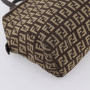 FENDI Zucchino Canvas Hand Bag Brown Auth 203176-13
