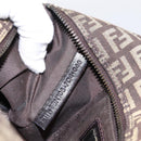 FENDI Zucchino Canvas Hand Bag Brown Auth 203176-21