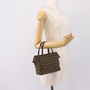 FENDI Zucchino Canvas Hand Bag Brown Auth 203176-22